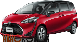 Автомобильные коврики ЭВА (EVA) для Toyota Sienta II правый руль (XP170) 2015-2022 