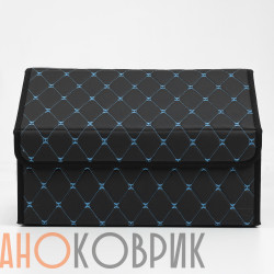 Ковровое изделие для хранения в багажник цвет чёрный с синей ниткой