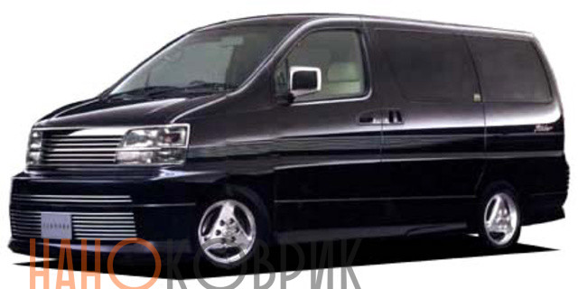 Автомобильные коврики ЭВА (EVA) для Nissan Elgrand  I правый руль (E50)  (5 мест - 2 ряд без прохода на 3 ряд) 1997-2002 
