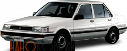 Автомобильные коврики ЭВА (EVA) для Toyota Corolla V правый руль седан (E80) 1983-1987 
